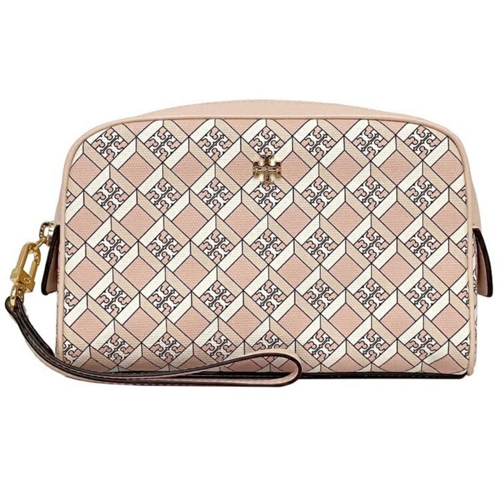 TORY BURCH Pouch Pink Geo 87926 PVC Leather  Ladies